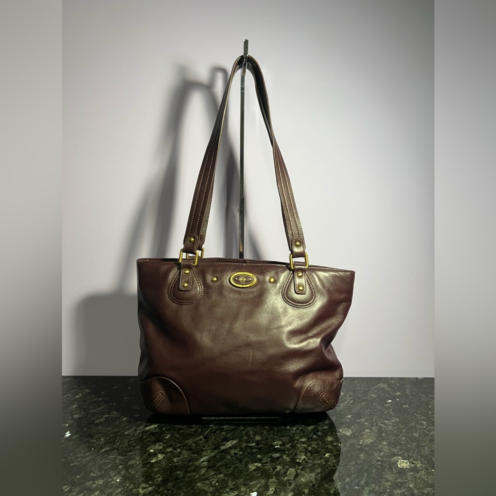 Vintage 1970s Leather Etienne Aigner Plum/Burgundy Shouder Bag